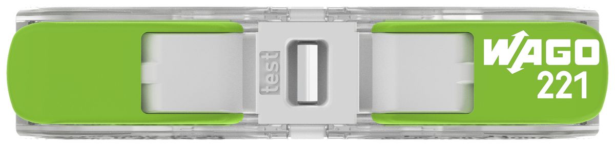 Morsetto di connessione WAGO Green Range 2L 0.34…4mm² con leva ve trasparente
