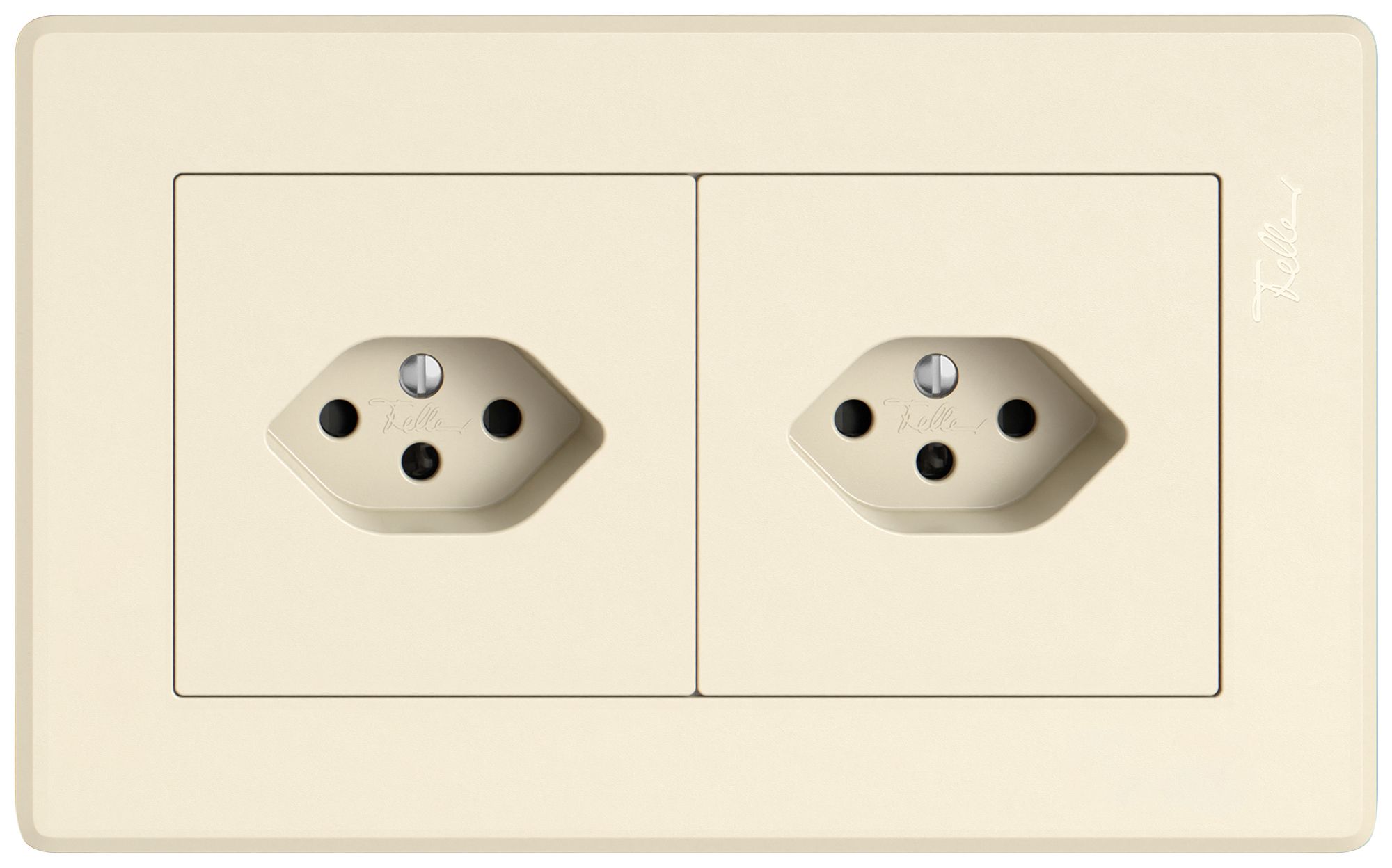 Combinazione INC EDIZIO.liv SNAPFIX® 1×2 96×156mm 1×T13+1×T13 crema