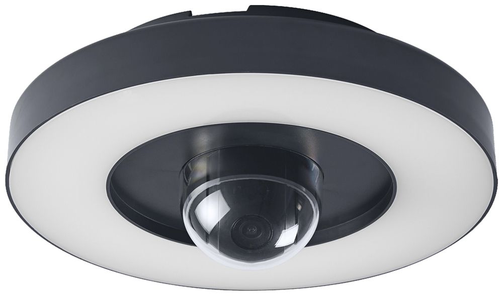 Plafonnier LED LEDVANCE SMART+ Circle caméra 22W 1600lm 3000K IP44 VAR Ø280 gris