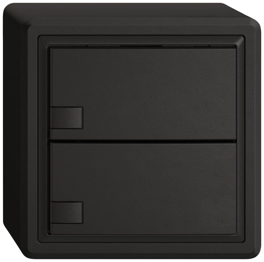 AP-Universaltaster EDIZIO.liv UNI SNAPFIX® 5…48V o.LED 2× 1-Tbed.sz