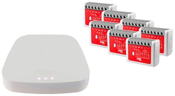 Kit centrale SmartHome Urmet GATE-UP KIT 1×GATE-UP 7×MVR500E-UP