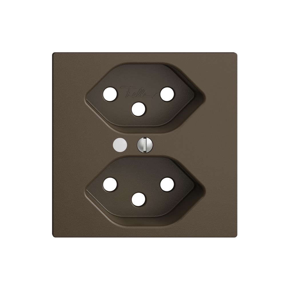 Frontset coffee 60×60mm 2×T13 EDIZIOdue mit Linse