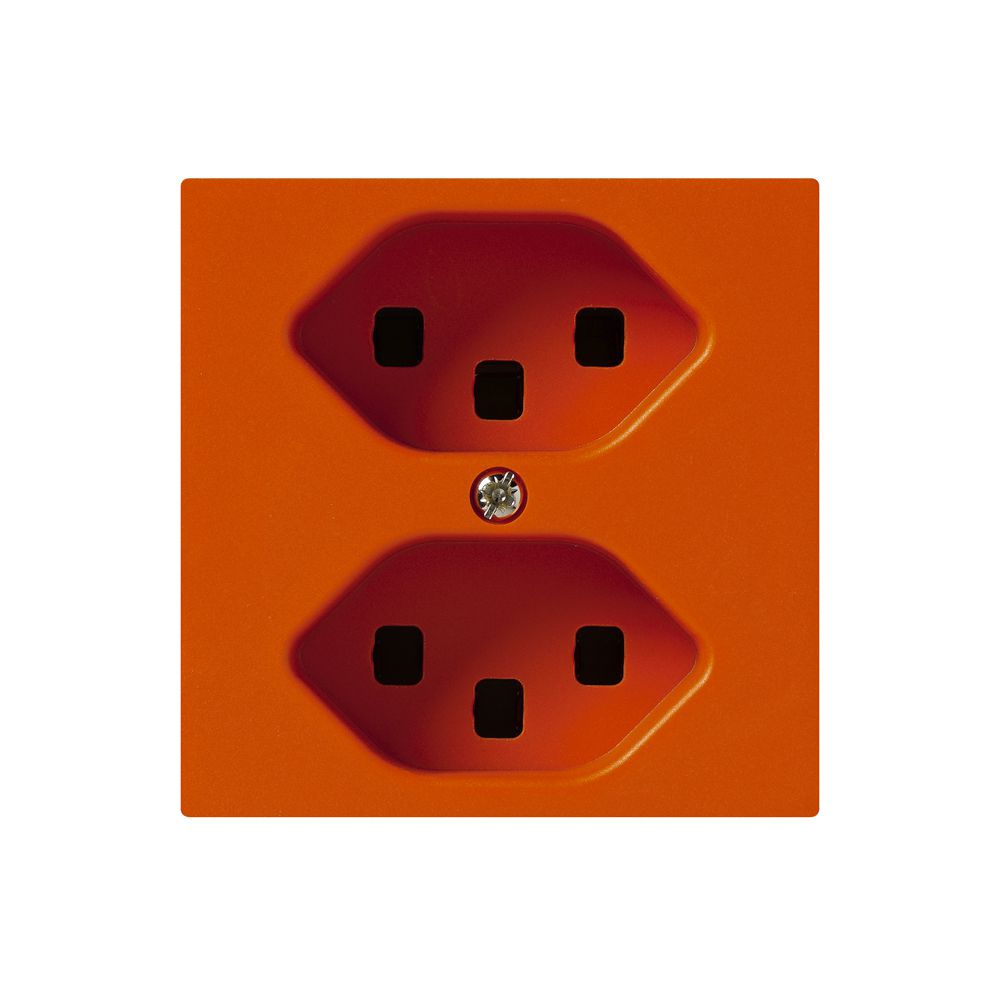 Steckdose kallysto 2×T23 orange mit Steckklemmen