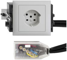 Presa INS EDIZIOdue T15 grigio chiaro, 49…69mm per cavo piatto Technofil