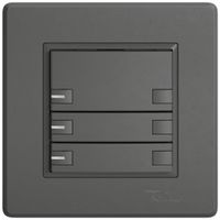 Poussoir KNX RGB ENC EDIZIO.liv SNAPFIX® capteur temp.RGB-LED 3× comm.2T grf