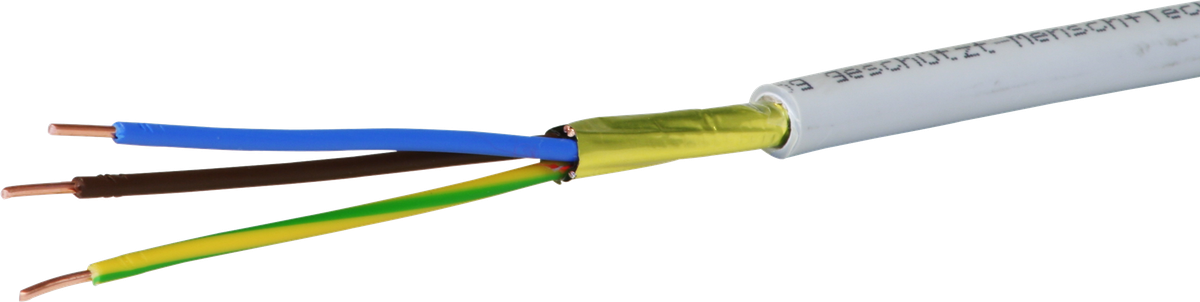 Câble d'installation Bio 3×1.5mm² LNPE blindé sans halogène gris Dca