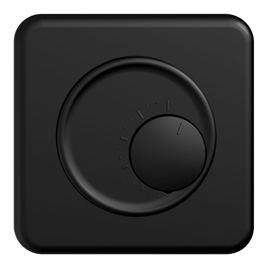 UP-Raumthermostat STANDARDdue schwarz ohne Schalter