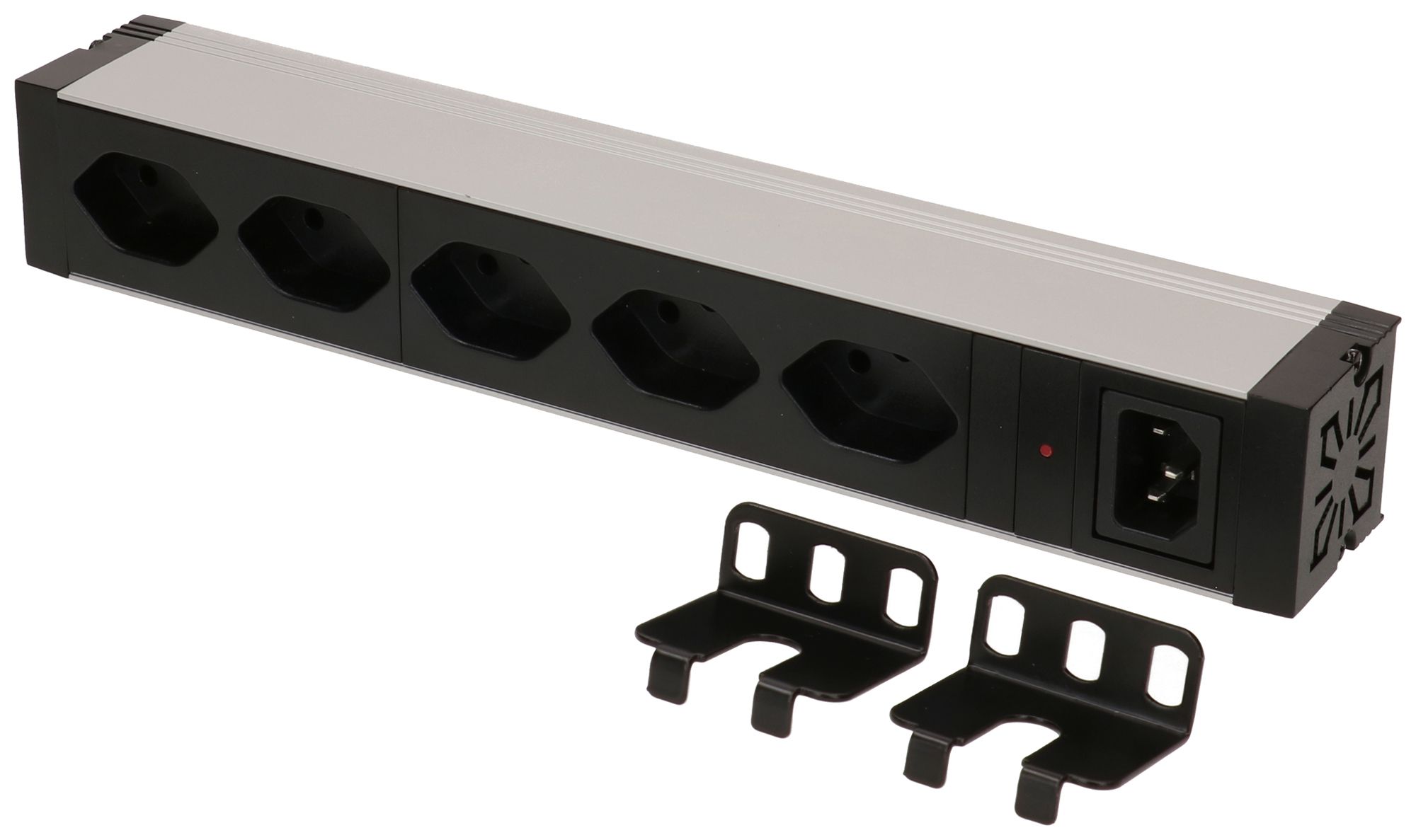 Steckdosenleiste MH 5×T13 1HE schwarz