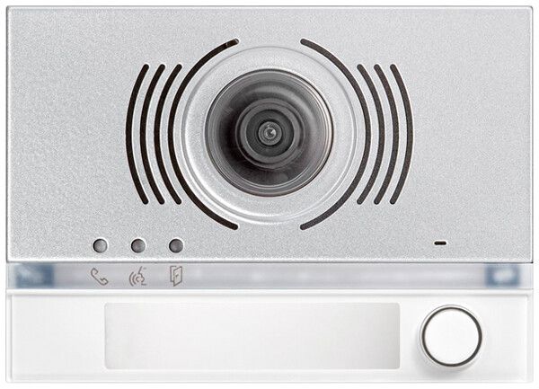 Plaque frontale p.module caméra et de haut-parleur Urmet Alpha, 1×bouton IP55 bc