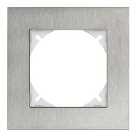 Abdeckrahmen EDIZIOdue prestige 1×1 chromstahl geschliffen