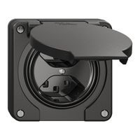 NUP-Steckdose NEVO, 2×T23, IP21, schwarz