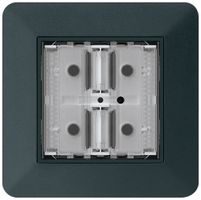 Poussoir KNX ENC KTR p.2×touches 4×points actionnables LED noir