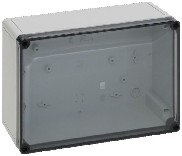 Apparategehäuse Rittal PK 254×180×90mm grau transparent