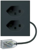 Presa INS 2×tipo 23 Hager FLF per cavo piatto Technofil L2 nero