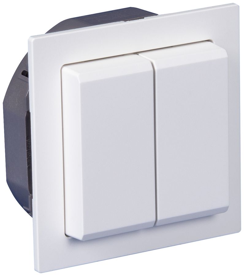 Émetteur mural Omnio double touche sans inscription 4 canaux bc