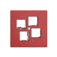 Montageset EDIZIOdue EASYNET S-One, für 4×RJ45, geradeauslass, berry