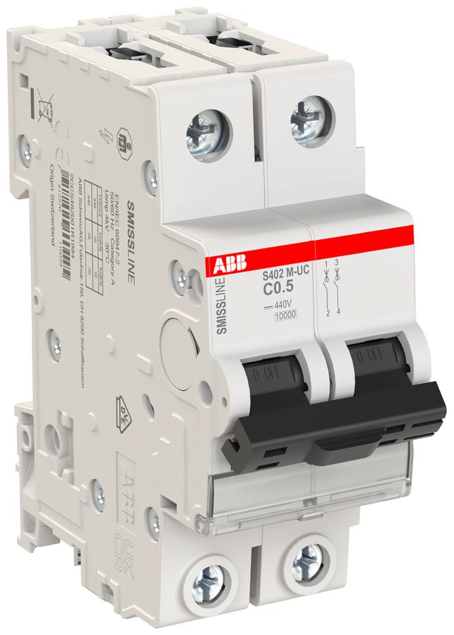 LS-Schalter SMISSLINE CLASSIC S452M-UCC 2×0.5A 220/440VDC (240/415VAC) 10kA