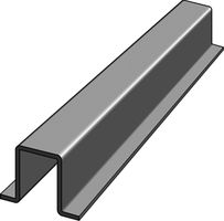 Kabelschutzprofil Niedax 54×54mm L=3m Kieselgrau halogenfrei