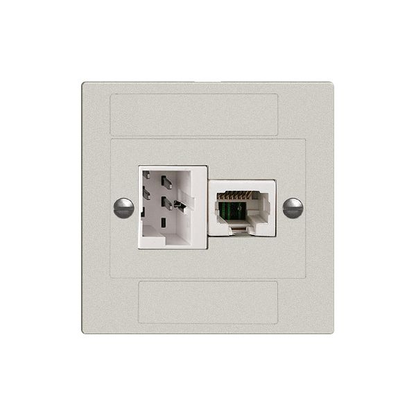 Einsatz zu UP-Anschlussdose xDSL RJ45/TT83 hellgrau ITplus EDIZIOdue mit Filter