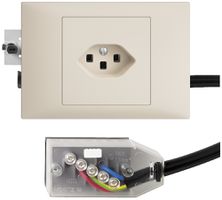 Prise INC EDIZIOdue T23 L2 crema 45…69mm pour câble plat Technofil