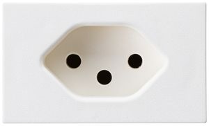 EB-Steckdose FLF Hager Typ 13 weiss Schraubklemmen