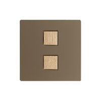 Abdeckset EDIZIOdue elegance für 2×Taster hazel