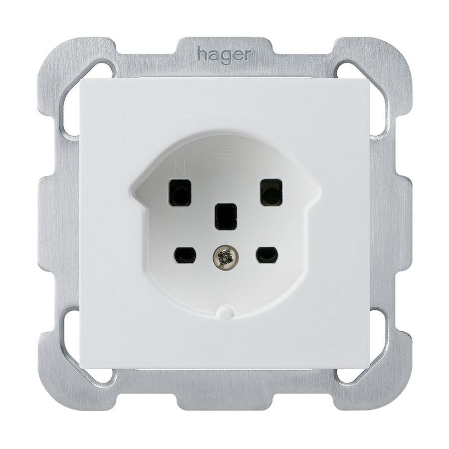 UP-Steckdose HA kallysto Typ 25 mit Steckklemmen weiss