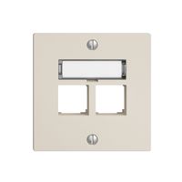 Montageset S-One EDIZIOdue F für 2×RJ45 gerade, crema