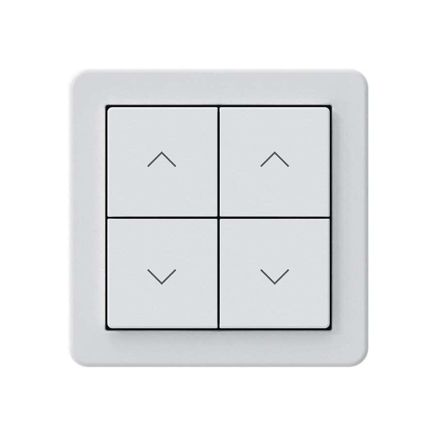 Poussoir pour stores KNX Hager BA basico A quadruple 58×58mm blanc
