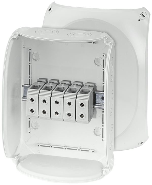 Boîte de dérivation AP Hensel KF G avec bornes 5×35mm² gris