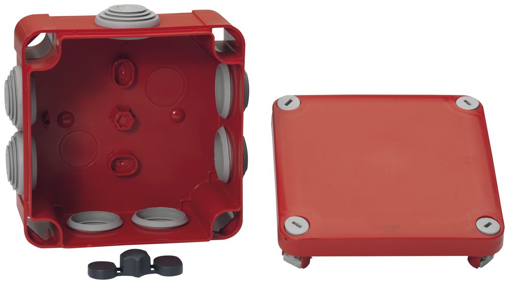 AP-Abzweigdose Mureva 105×105mm leer rot IP55