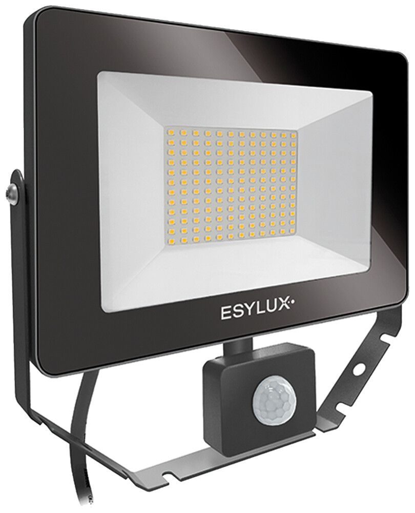 LED-Strahler ESYLUX AFL BASIC, 50W 4000K 5000lm 240×60×230mm IP65, schwarz