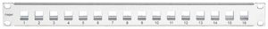 Patchpanel 19" Hager HMS 1HE Stahl vernickelt 16 Keystone-Module