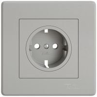 Abdeckset EDIZIO.liv für SCHUKO 96×96mm hellgrau