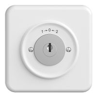 UP-Schwenktaster 1->0<-2 STANDARDdue weiss mit Sicherheitsschloss
