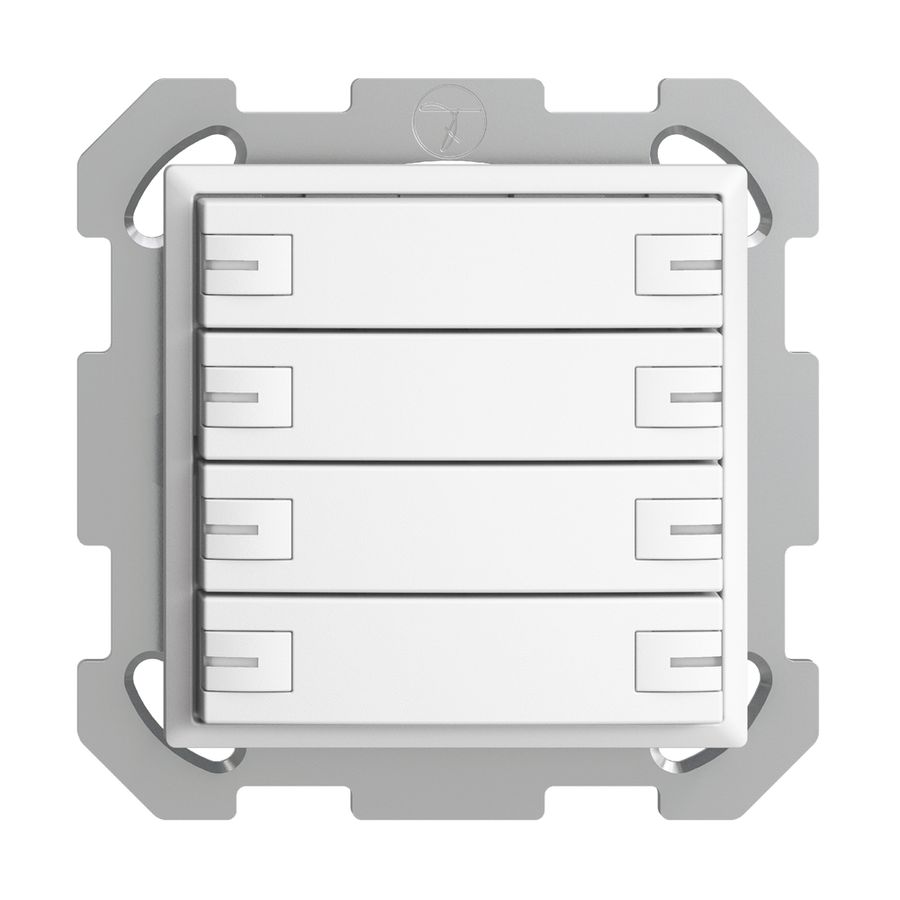 Poussoir ENC KNX 8× EDIZIOdue blanc RGB avec LED