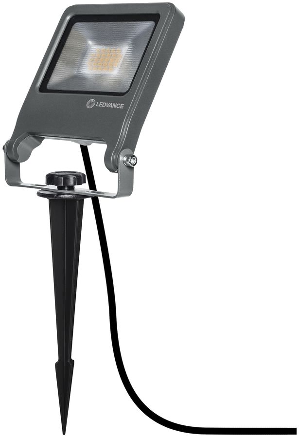 LED-Gartenlampe LDV ENDURA GARDEN Flood, 20W 830 mit Erdspiess