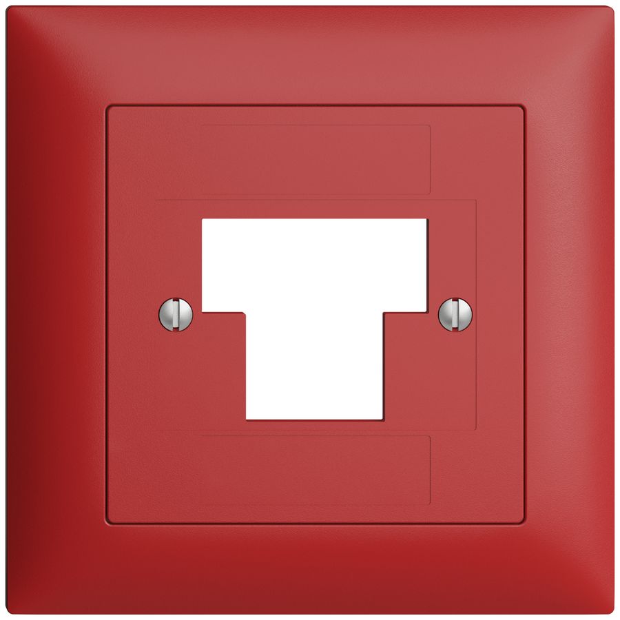 Frontset EDIZIOdue berry 88×88mm 1×TT 2×RJ45