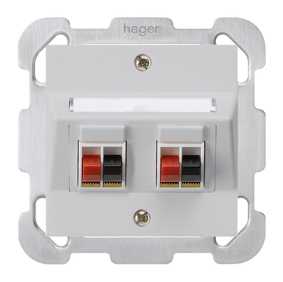 Prise ENC audio kallysto 2-fois grc borne à étrier 2 haut-parleurs plaque fix.