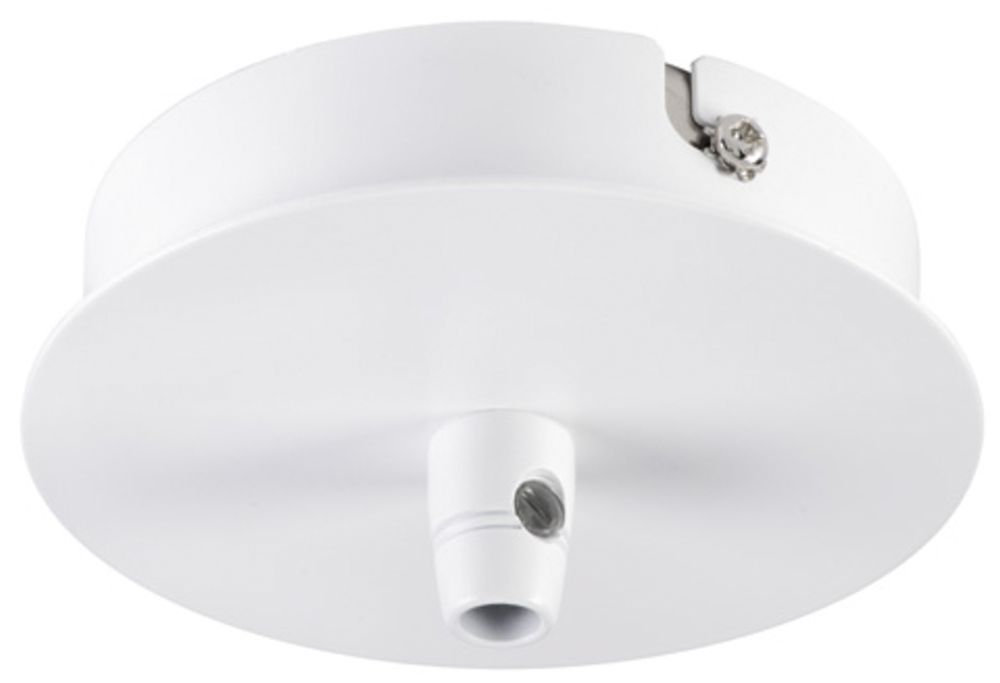 Rosace de plafond SLV 1 sortie, Ø85×39mm avec décharge de traction blanc