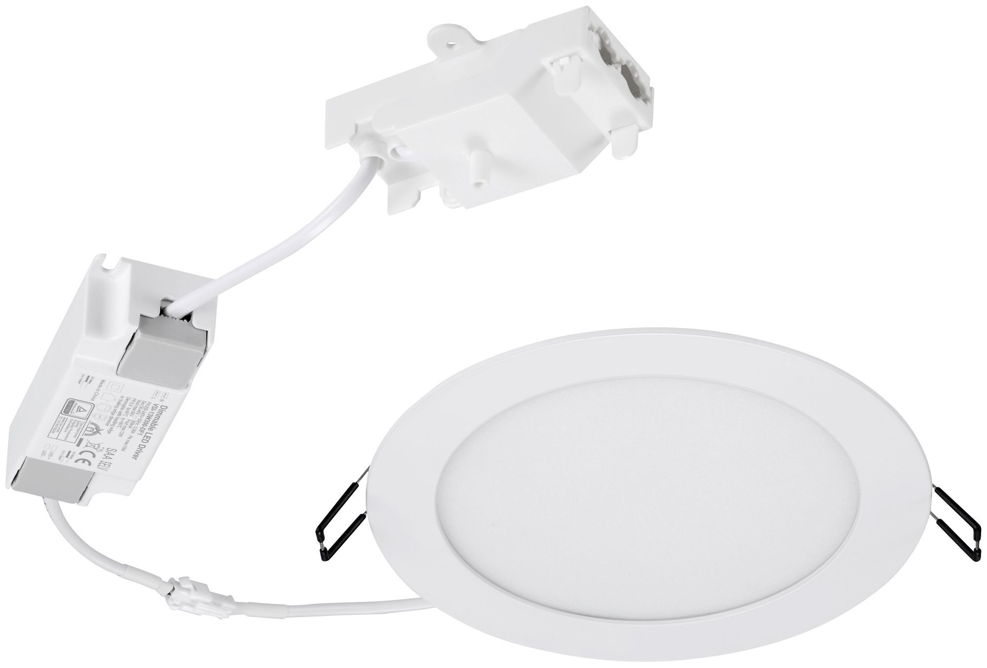 EB-LED-Downlight START ECO FLAT 155 12W 1100lm 6500K 120° IP44 rund DIM