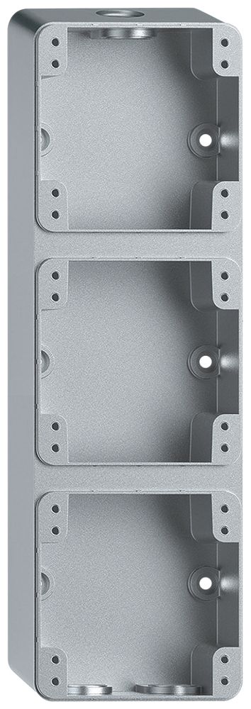 Boîtier AP Hager robusto 3×1 276×86mm aluminium