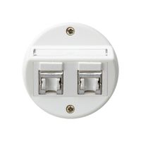 UP-Einsatz basico A Kat.6 2×RJ45/s Schrägauslass weiss