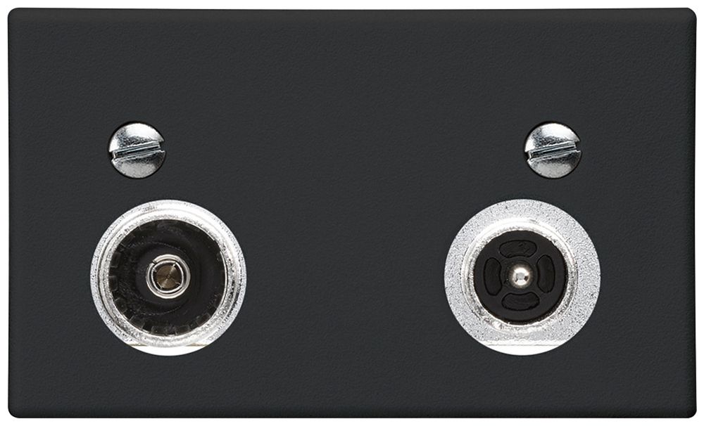 FLF-Antennendose Hager R-TV 14dB 2GHz schwarz