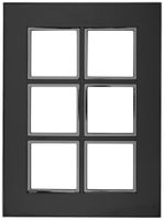 En-tête ENC Legrand Arteor 3×2 vertical 157×213mm Black reflective