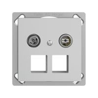 Presa multimedia 11dB INS Edue FM.TE presa terminale/passagg.2×RJ45 Keystone grc