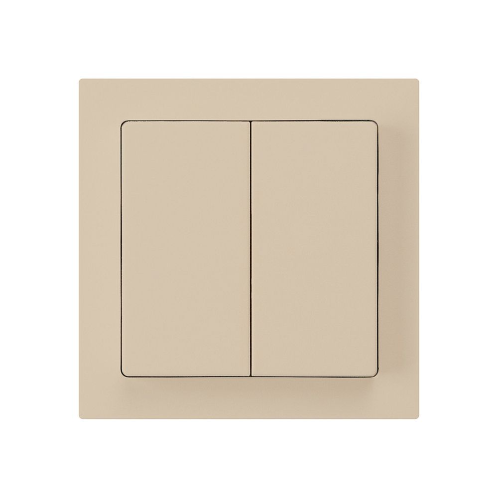 Kit frontal kallysto 60×60 beige pour interrupteur avec bouton double