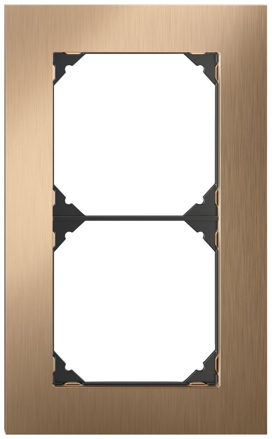 UP-Abdeckrahmen EDIZIO.liv prestige SNAPFIX® 2×1 154×94mm Me-champ