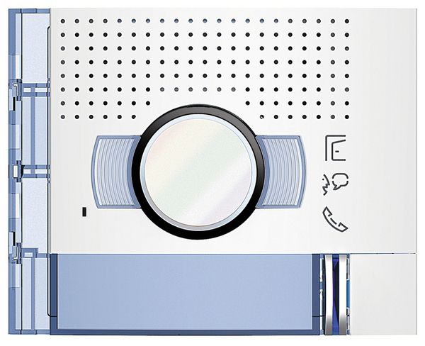 Façade pour module haut-parleur/caméra de porte 60° Sfera avec 1 bouton blanc