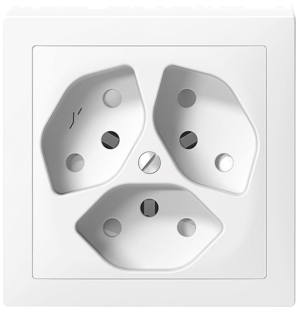AP-Steckdose SIDUS 3×T13/1 weiss